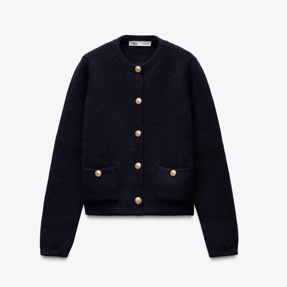 Zara golden button knit cardigan